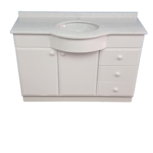 vanitorio cuarzo 1.20 x 50 curvo