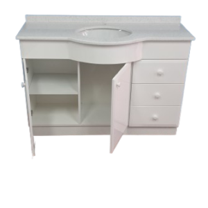 vanitorio cuarzo 1.20 x 50 curvo - Imagen 3