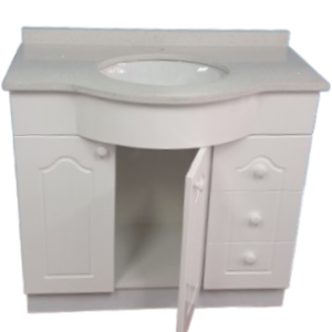 vanitorio curvo 90 x 50 cuarzo - Imagen 3