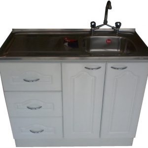 Lavaplatos 1.00 x 50 X 85  Con 3 Cajones