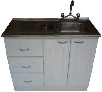Lavaplatos 1.00 x 50 X 85  Con 3 Cajones