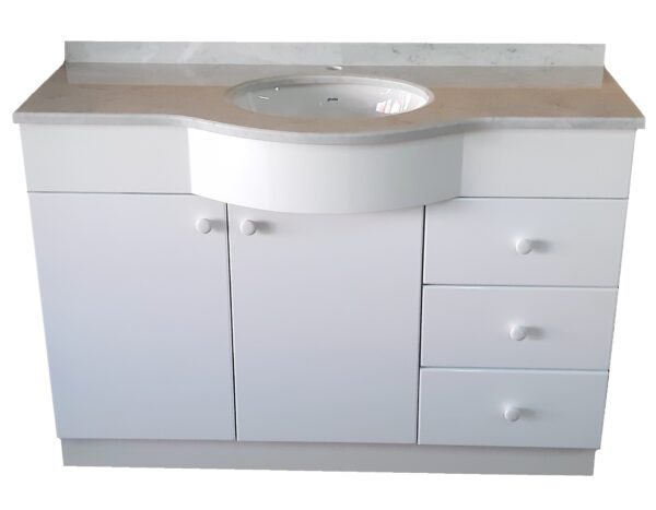 Vanitorio curvo 1.20 x 50 x 82