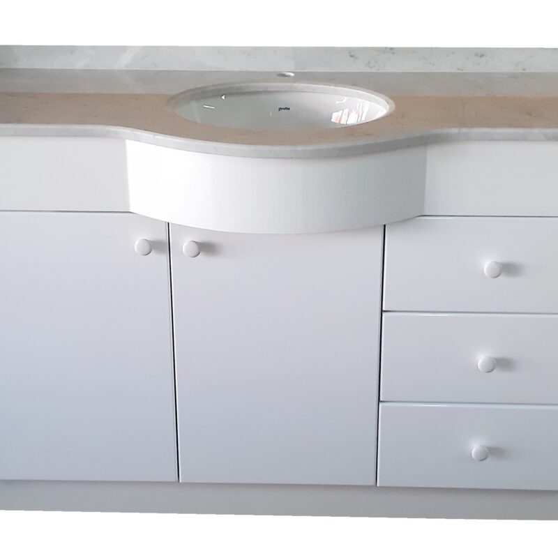 Vanitorio curvo 1.20 x 50 x 82