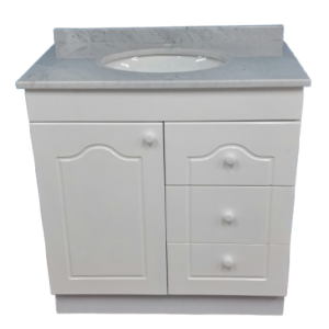 Vanitorio recto 80 x 50 x 82 con marmol carrara