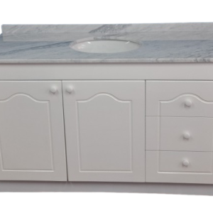 Vanitorio mármol carrara 1.30 x 50 x 82 recto
