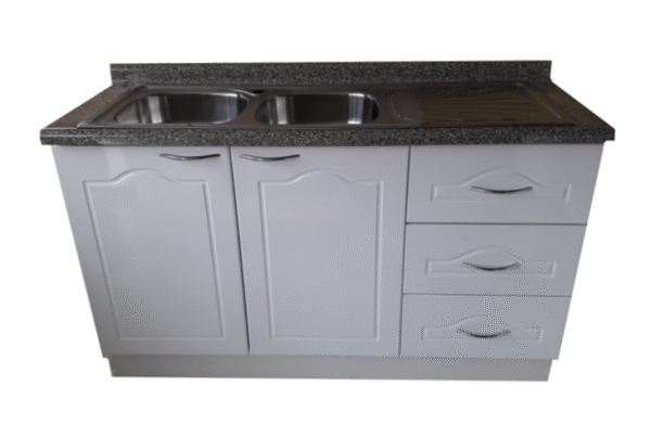 Lavaplatos Empotrado 1.40 x 50 x 85 con cajones derecho