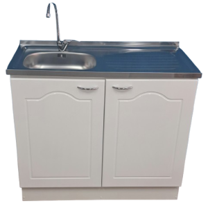 lavaplatos 1.00 x 50 x 85 con griferia lacado blanco