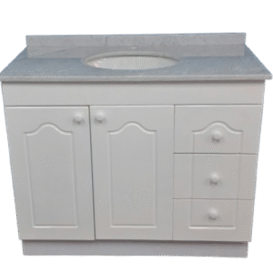 vanitorio recto 1.00 x 50 x 82 con cubierta de marmol carrara